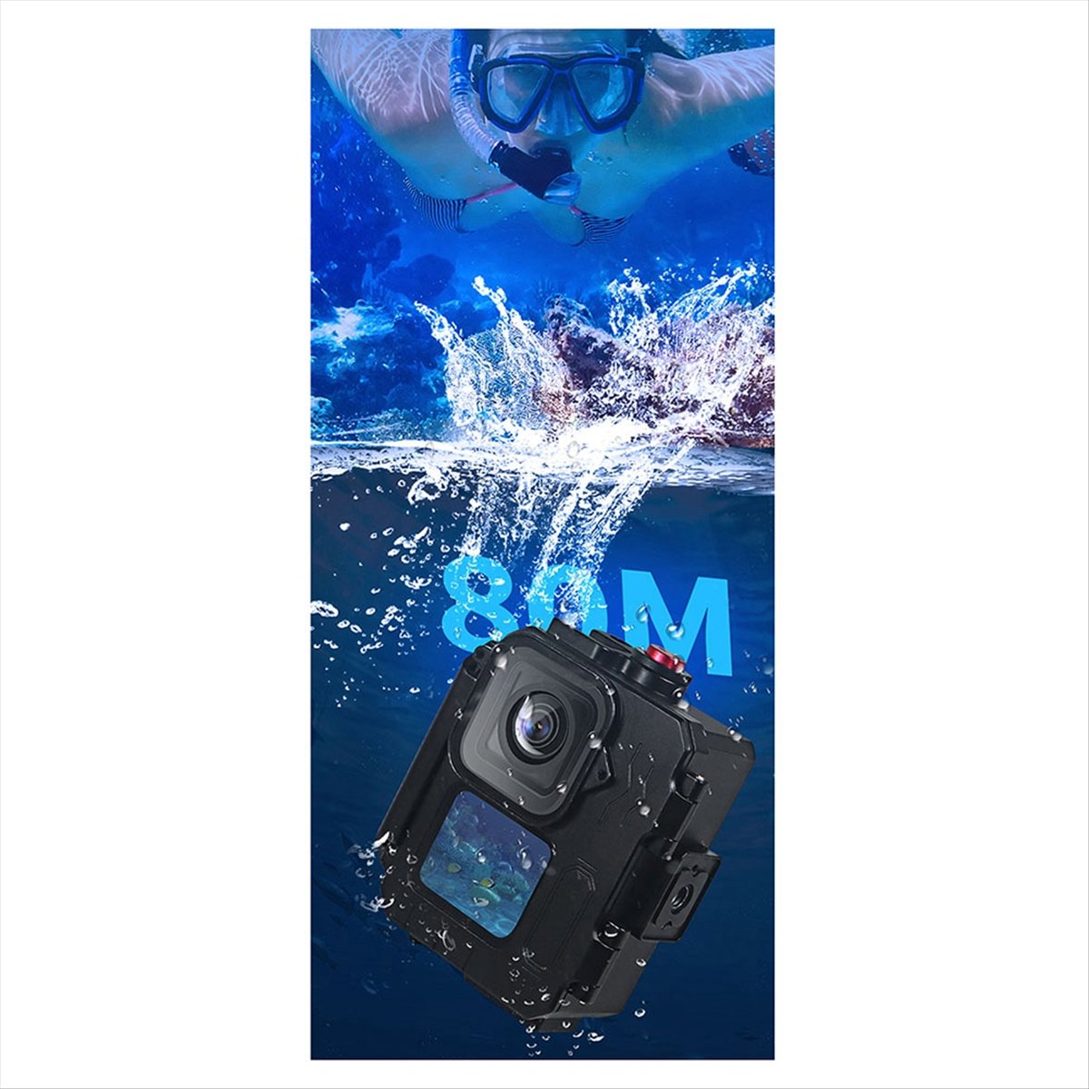 Underwater Camera - N05R 80M Wasserdichtes Gehäuse Aluminiumrahmen Schutzgehäuse