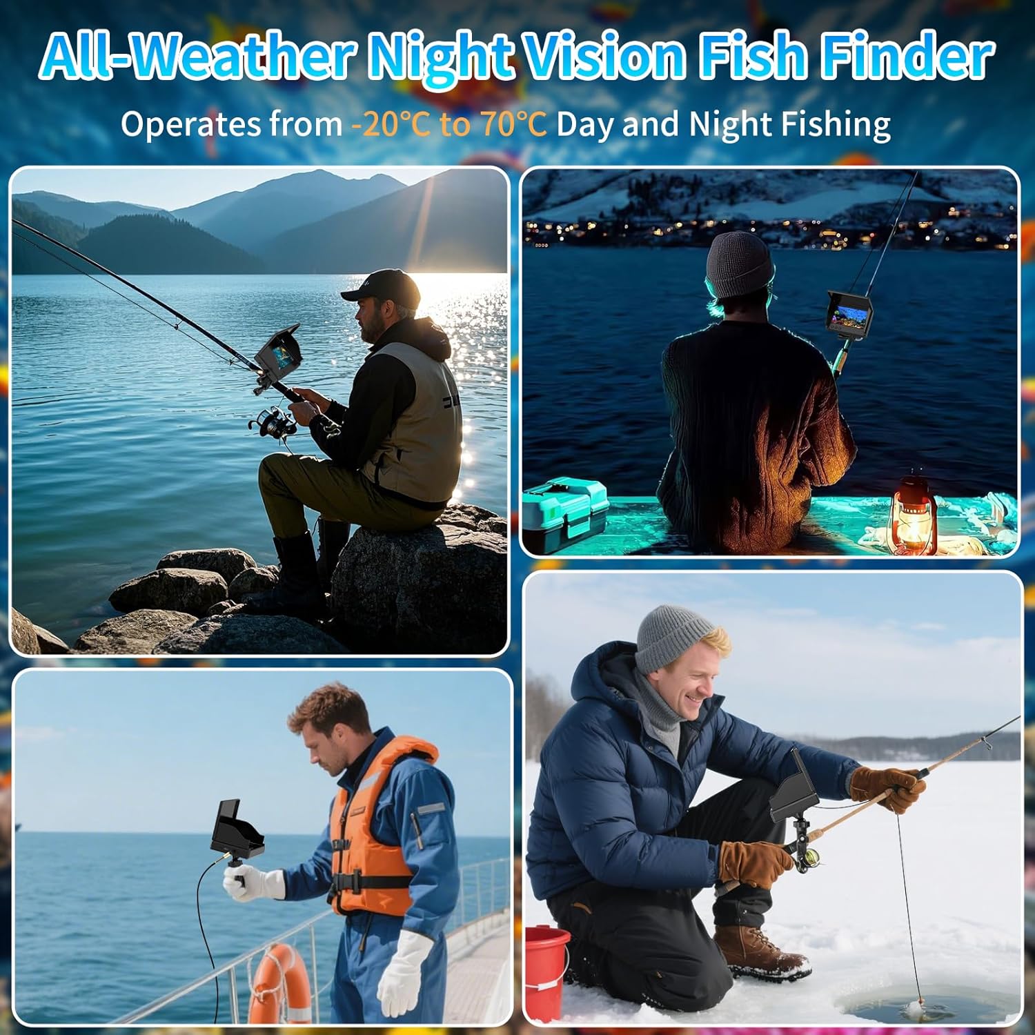 Tragbarer Fisch-Tiefenmesser,  – Fishing Depth Finder Bewertung und Preis